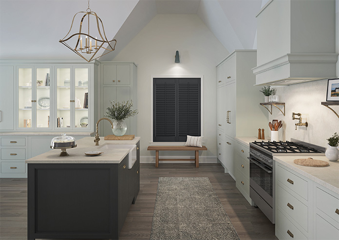 Bromley, Anthracite Grey - Full Height Plantation Shutter - Image 9